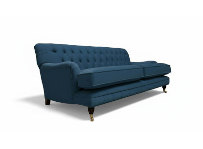 Sofa Trzyosobowa Podkładka Design Sofa Niebieski Siedziba Sofy Meble Chesterfield