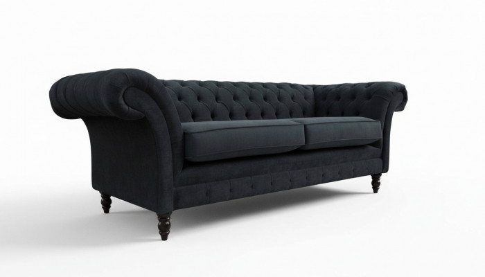 Chesterfield Różowa Nowa Trzyosobowa Kanapa Materiałowa Podkładka Sofa Nowość