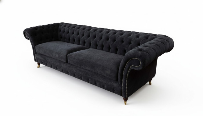 Sofa trzyosobowa Podkładka Czarny Sofa 3 Siedziba Sofy Pokój Meble Design