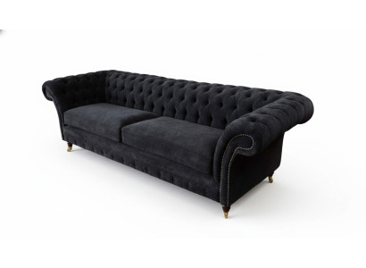 Sofa trzyosobowa Podkładka Czarny Sofa 3 Siedziba Sofy Pokój Meble Design