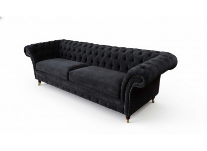 Sofa trzyosobowa Podkładka Czarny Sofa 3 Siedziba Sofy Pokój Meble Design