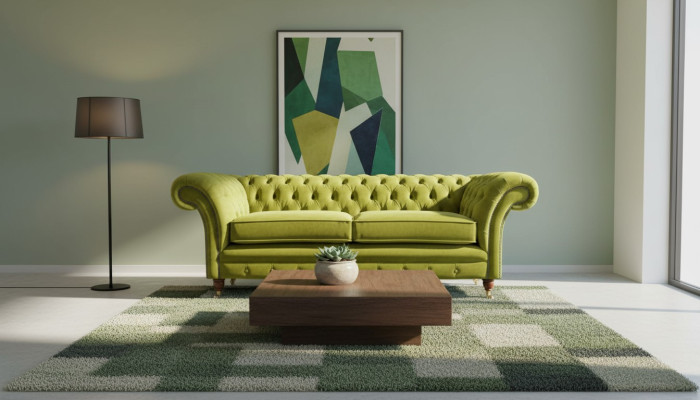 Sofa 3 miejsce do siedzenia Material Design Couch Podkładka Sofy Włókienniczy Modern Chesterfield