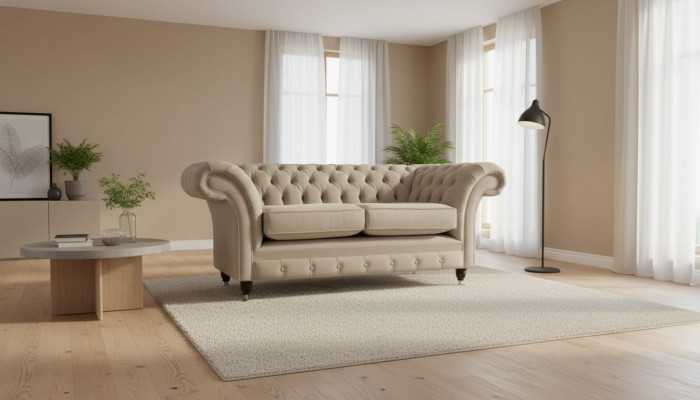 Chesterfield Włókienniczy Podkładka Sofa Design Luxury Couch Material Sofy 2 miejsce do siedzenia