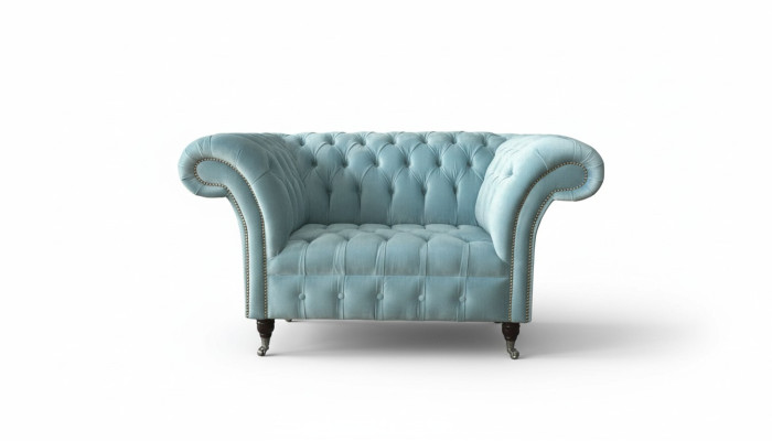 Chesterfield Fotel Turquoise Podkładka Sofa 1 miejsce do siedzenia Design Podkładka Nowość