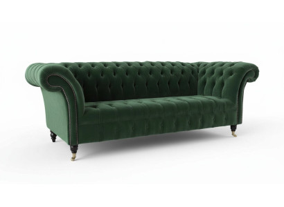 Design Sofa 3 miejsce do siedzenia Sofa Podkładka Chesterfield Living Room Włókienniczy Kanapy