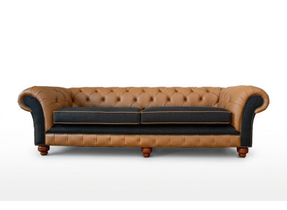 Stylowa 4 miejsce do siedzenia Sofa do Salonu Podkładka Kanapa Duże Kanapy Chesterfield Skóra Włókienniczy Nowość