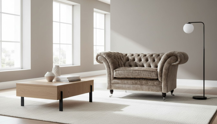 Design Chesterfield Fotel 1 miejsce do siedzenia kanapa Podkładka Luksusowe sofy włókiennicze