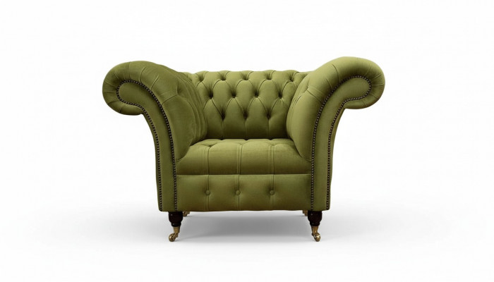 Chesterfield Design Fotel Couch Podkładka Luksusowe kanapy włókiennicze jednomiejscowe