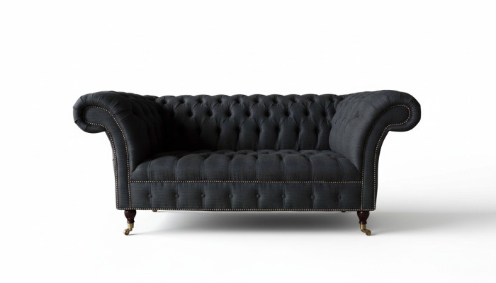 Design Chesterfield Materiał Couch Sofa 2 miejsce do siedzenia Podkładka Włókienniczy Materiał Nowość