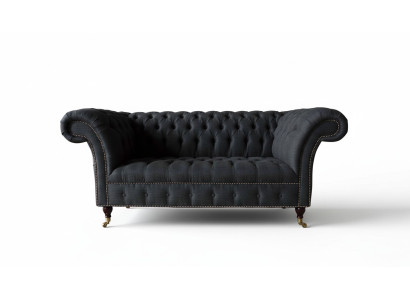 Design Chesterfield Materiał Couch Sofa 2 miejsce do siedzenia Podkładka Włókienniczy Materiał Nowość