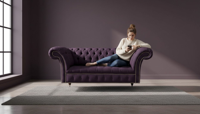 Sofa Podkładka Sofy Nowa Sofa 2 miejsce do siedzenia Design Chesterfield Material Couch