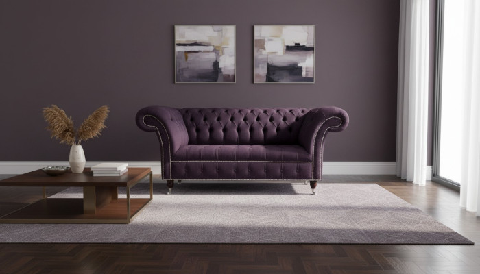 Sofa Podkładka Sofy Nowa Sofa 2 miejsce do siedzenia Design Chesterfield Material Couch