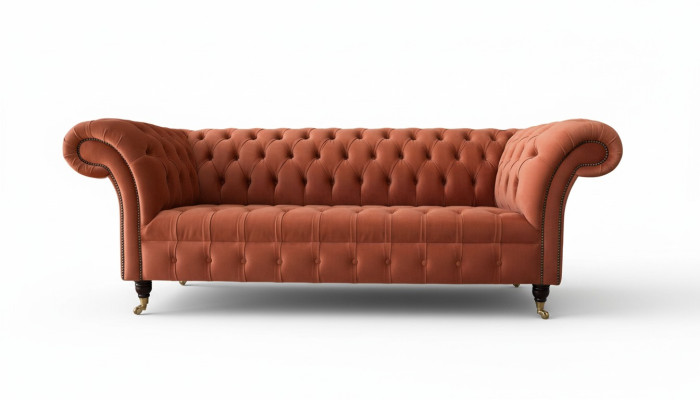Luksusowa Kanapa Chesterfield 3 miejsce do siedzenia Podkładka Włókienniczy Kanapy Materiał Sofa Nowość