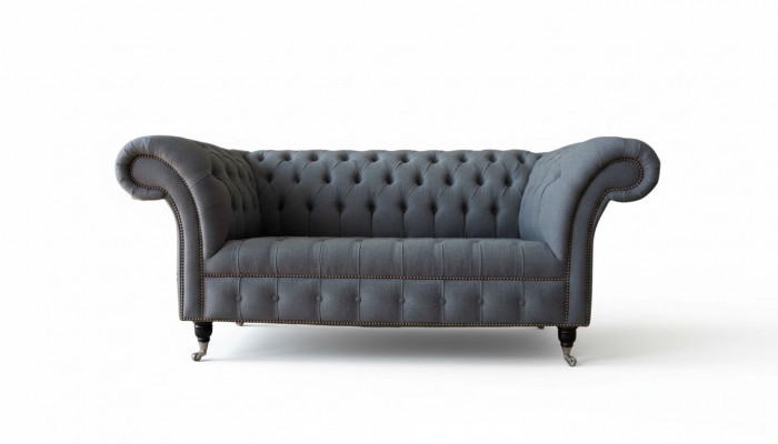 Angielski Chesterfield Biurowe Meble Sofa Kanapa 2 Siedziba Włókienniczy