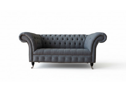 Angielski Chesterfield Biurowe Meble Sofa Kanapa 2 Siedziba Włókienniczy