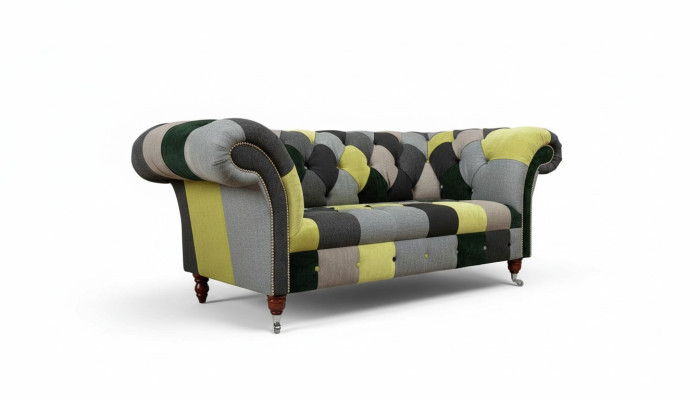 Chesterfield Couch Podkładka 2 miejsce do siedzenia Design Włókienniczy Sofas Couches Lounge