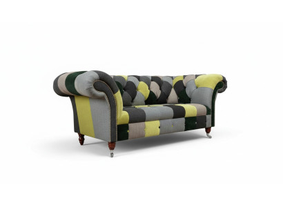 Chesterfield Couch Podkładka 2 miejsce do siedzenia Design Włókienniczy Sofas Couches Lounge
