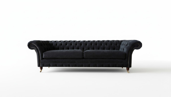 Design Sofa 4 miejsce do siedzenia Podkładka Luxury Classic Włókienniczy Chesterfield Sofas