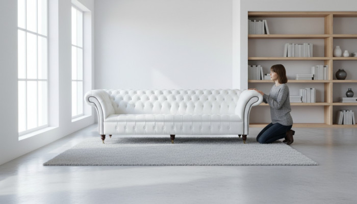 Chesterfield 4 miejsce do siedzenia Salon Angielski Design Kanapy Sofa Meble Nowe