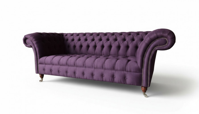 Chesterfield 3 miejsce do siedzenia Sofa Sofa materiałowa Sofa Podkładka Siedziba Sofy 3-osobowe Nowe