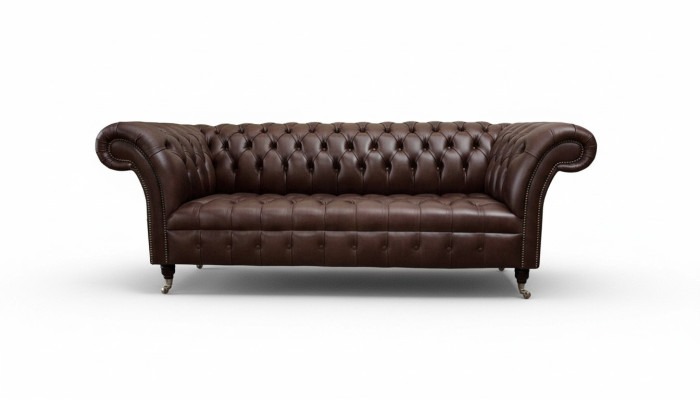 Sofa 3 miejsce do siedzenia Chesterfield skórzana sofa salon designerskie kanapy Podkładka