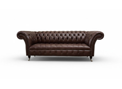 Sofa 3 miejsce do siedzenia Chesterfield skórzana sofa salon designerskie kanapy Podkładka