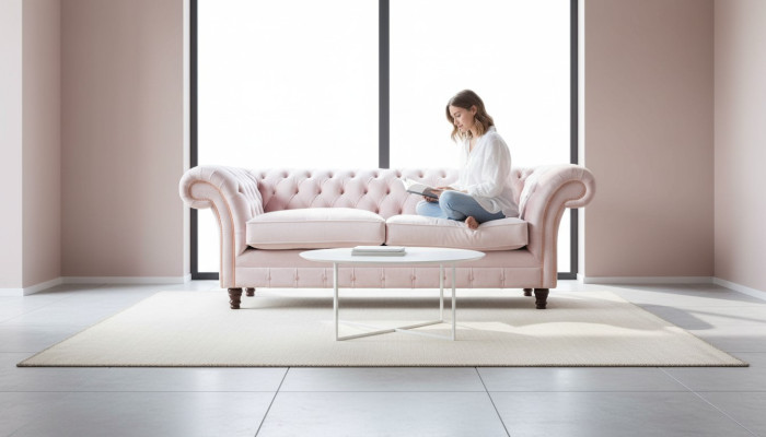 Sofa 3 miejsce do siedzenia Sofa Meble Design Chesterfield Siedziba Włókienniczy Podkładka Nowość