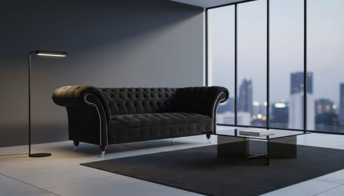 Design Sofa Couch Podkładka 3 miejsce do siedzenia Sofy Blue Couches Siedziba Materiał Nowy