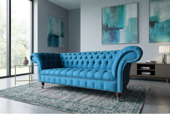 Chesterfield Sofa Couch Podkładka Designer 3 miejsce do siedzenia Sofy Nowa trzyosobowa sofa
