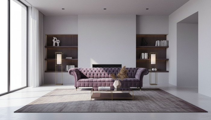 Sofa 4 miejsce do siedzenia Sofa Podkładka Design Włókienniczy Living Room Design Meble Nowe
