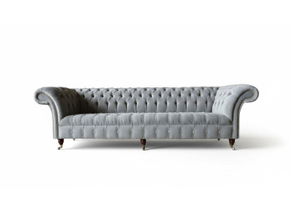 Chesterfield Design Sofa 4 miejsce do siedzenia Podkładka Luksusowe kanapy włókiennicze