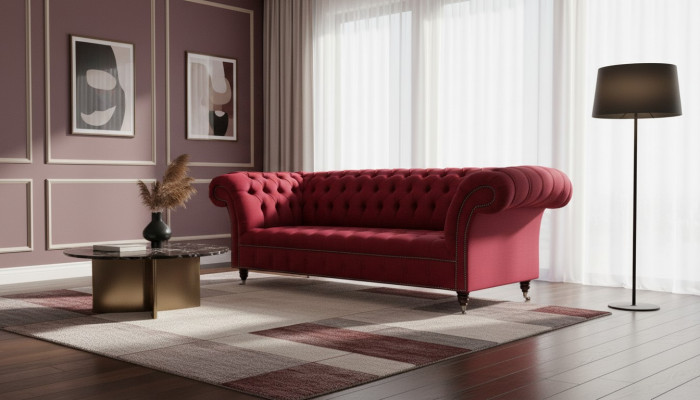 Chesterfield 3 miejsce do siedzenia trzyosobowe designerskie kanapy Podkładka sofa sofy Włókienniczy