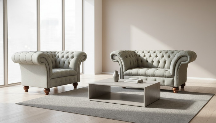 Sofa Chesterfield Sofa Fotel Sofa Podkładka Meble Włókiennicze Materiał