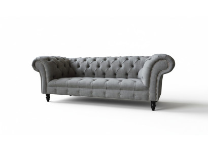Chesterfield Couch 3 miejsce do siedzenia Podkładka Siedziba Włókienniczy Materiał Couches Sofa Nowość