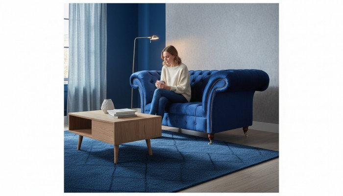 Design Fotel Włókienniczy Luxury Couch 1,5 miejsca do siedzenia Sofa Relaks Lounge Club Nowość