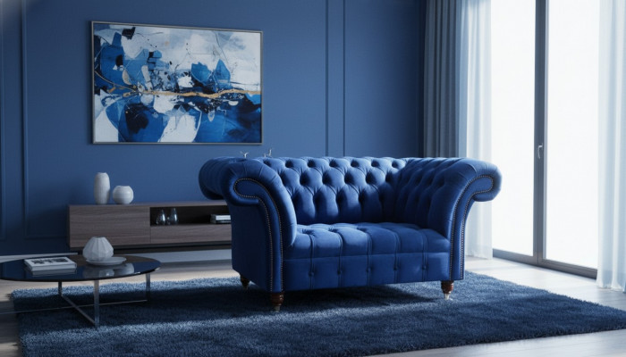 Design Fotel Włókienniczy Luxury Couch 1,5 miejsca do siedzenia Sofa Relaks Lounge Club Nowość