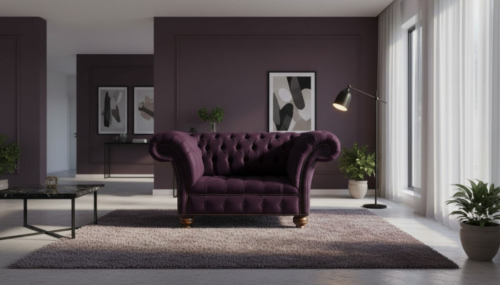 Design Chesterfield Materiał Couch Fotel 1,5 miejsca do siedzenia Podkładka Sofas Lounge