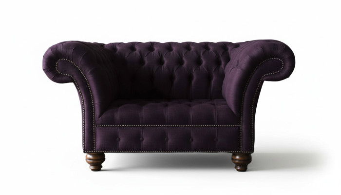 Design Chesterfield Materiał Couch Fotel 1,5 miejsca do siedzenia Podkładka Sofas Lounge