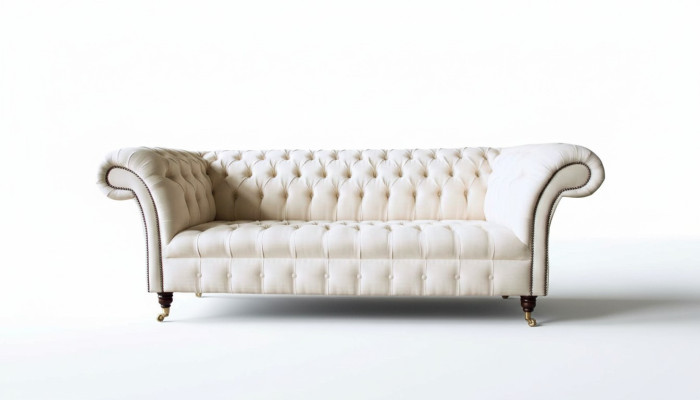 Chesterfield Sofa 3 miejsce do siedzenia Designer Pink Couches Materiał Podkładka Włókienniczy
