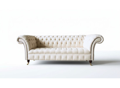Chesterfield Sofa 3 miejsce do siedzenia Designer Pink Couches Materiał Podkładka Włókienniczy