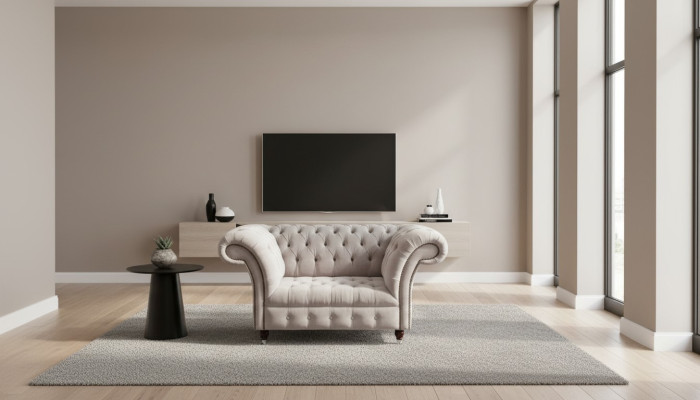 Chesterfield Włókienniczy Podkładka Fotel 1 miejsce siedzące Sofy Design Luksusowe sofy materiałowe