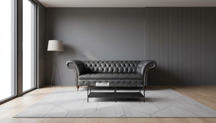 Chesterfield Design Luksusowa Podkładka Sofa Kanapa Siedziba Skóra Nowa Sofa Nowość