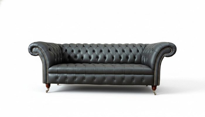 Chesterfield Design Luksusowa Podkładka Sofa Kanapa Siedziba Skóra Nowa Sofa Nowość