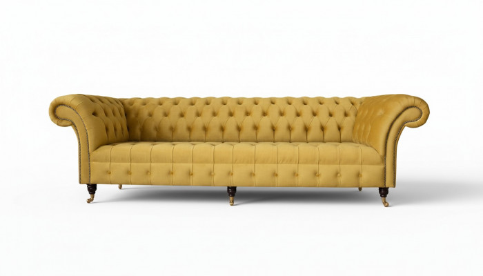 Chesterfield Włókienniczy Podkładka Luxury Sofa Design Couch Sofa 4 miejsce do siedzenia Nowość