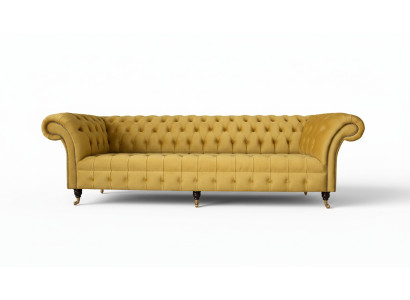 Chesterfield Włókienniczy Podkładka Luxury Sofa Design Couch Sofa 4 miejsce do siedzenia Nowość