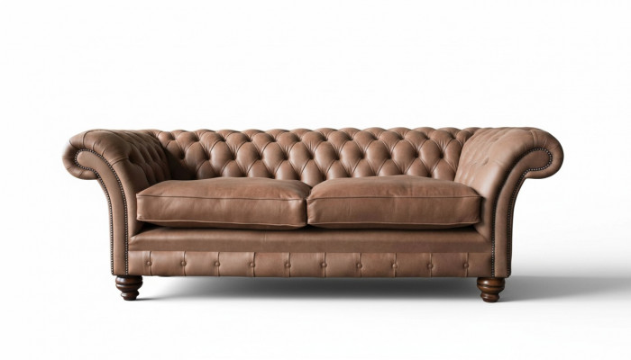 Chesterfield Sofa Design Luxury Skóra Podkładka Classic Sofa 3 miejsce do siedzenia