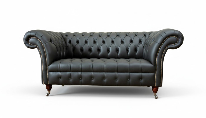 Skórzana Sofa Chesterfield Podkładka 2 miejsce do siedzenia Designerskie Sofy Kanapy