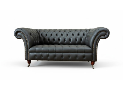 Skórzana Sofa Chesterfield Podkładka 2 miejsce do siedzenia Designerskie Sofy Kanapy