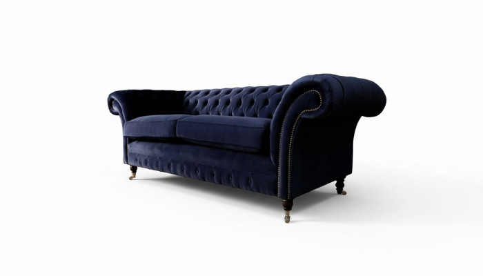 Kanapa Trzyosobowa Chesterfield Podkładka Design Sofa 3-osobowa Siedziba Sofy Meble