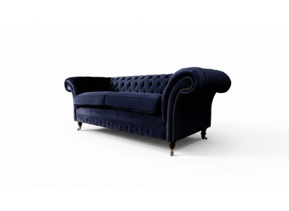 Kanapa Trzyosobowa Chesterfield Podkładka Design Sofa 3-osobowa Siedziba Sofy Meble